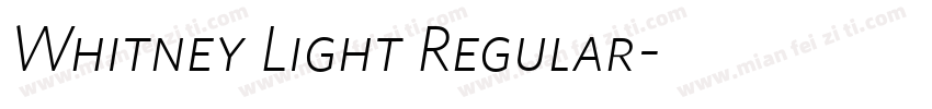 Whitney Light Regular字体转换
